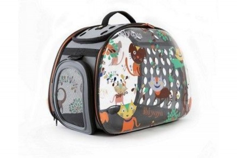 Рюкзак для переноски животных ZDK Petsy transparent (черный)