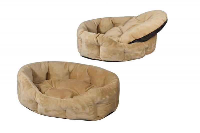 Лежак овальный с подушкой zоо-м "Puma" 62*50*19см.