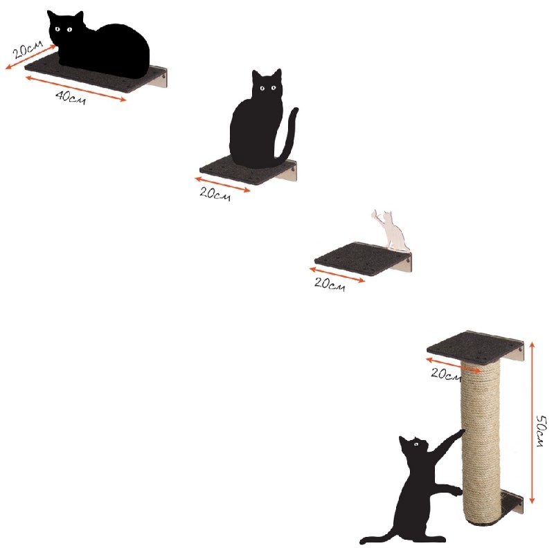 Когтеточка-комплекс Pet choice, 60х30х96 см, цвет бежевый