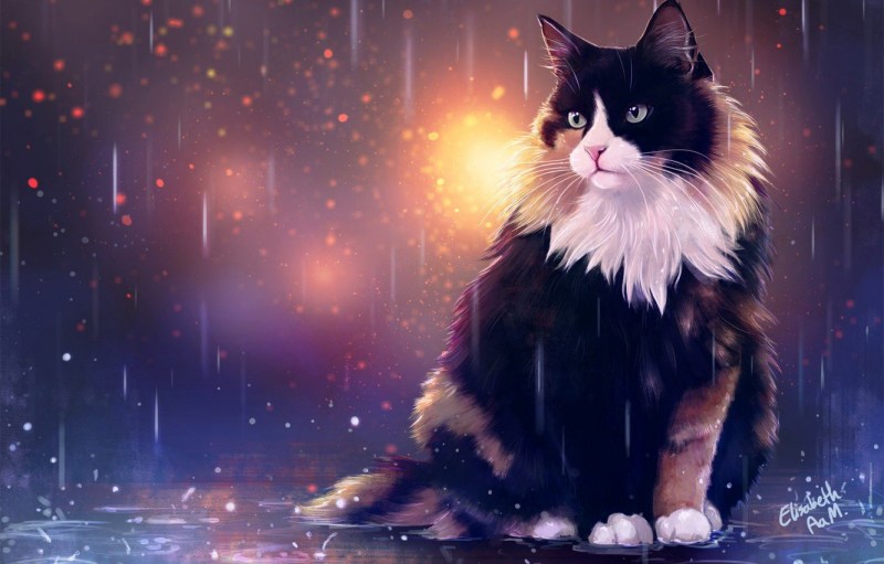 Красивая кошка арт