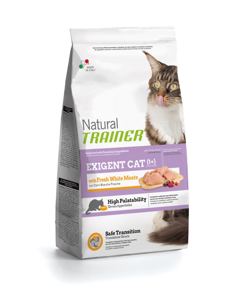 Корм Trainer natural New exigent для привередливых кошек с океанической рыбой