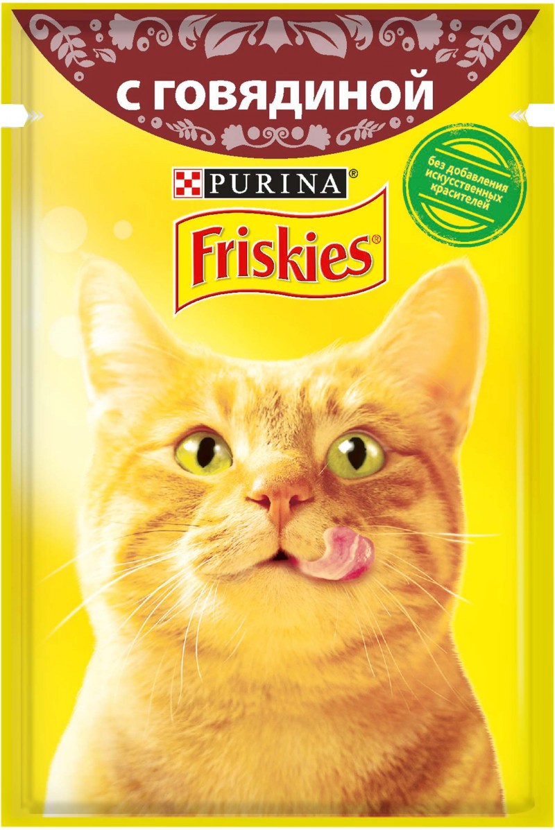 Корм friskies пауч влажный курица для кошек 85г