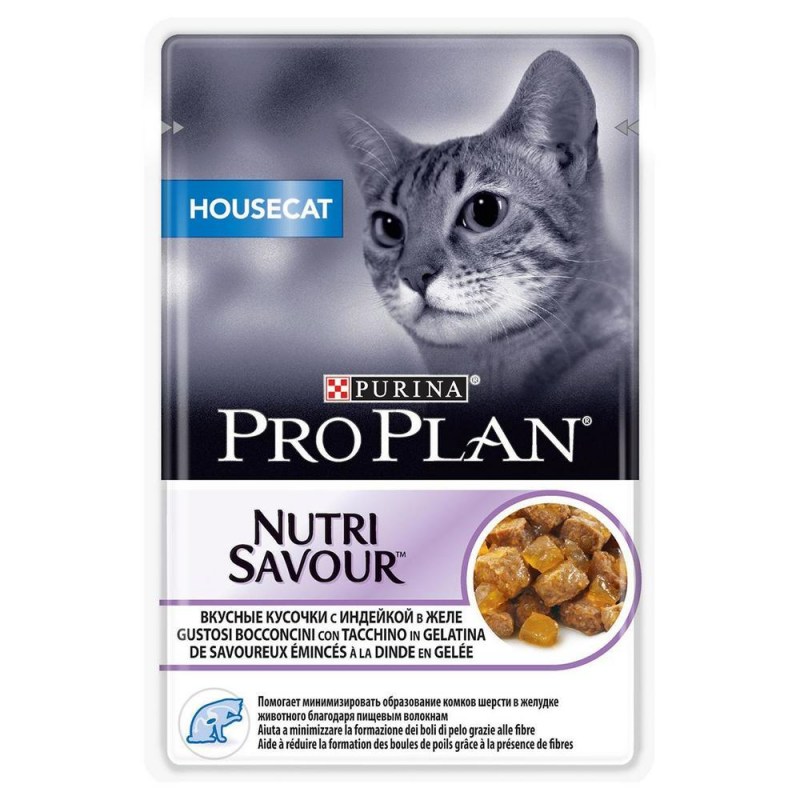 Корм для кошек Purina Pro Plan Nutrisavour delicate беззерновой, при чувствительном пищеварении, с индейкой 85 г
