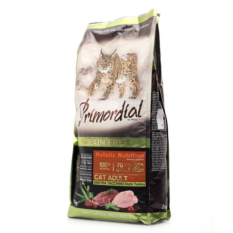 Корм для кошек Primordial Grain free Cat Adult Duck Turkey 0.4 кг