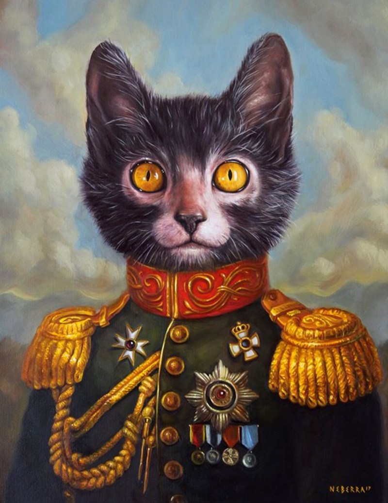 Портрет кота маслом