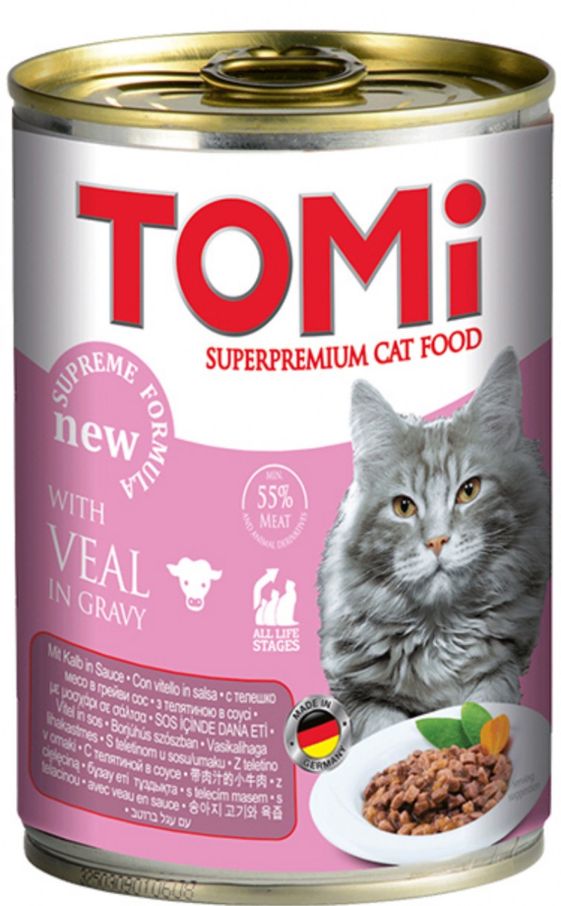 Консервированный корм для кошек Tomi