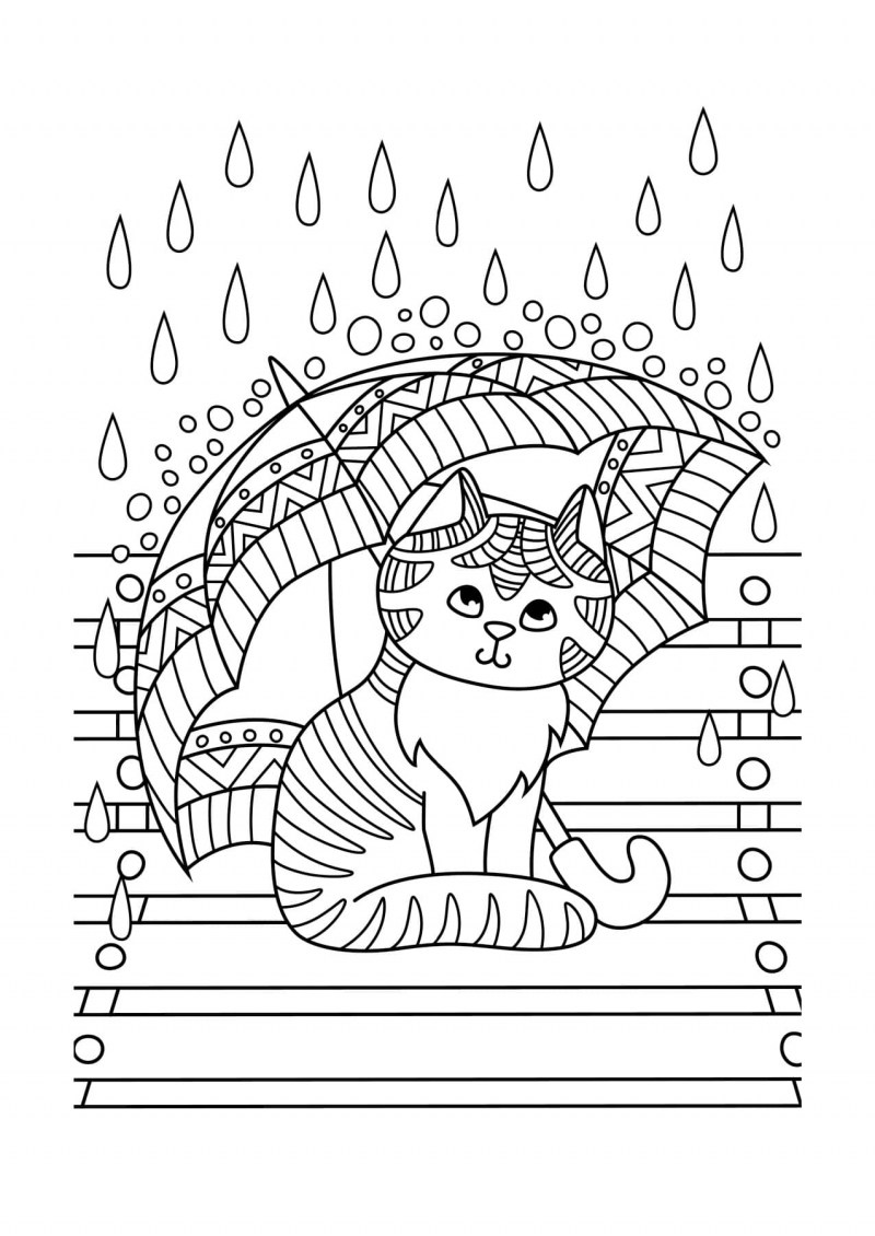 Семь котов раскраска