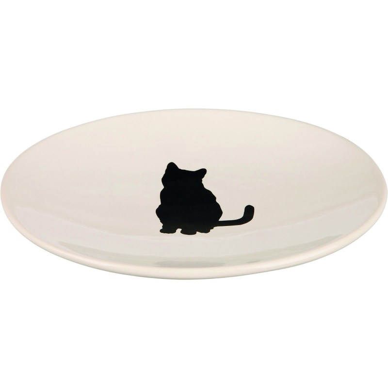 Trixie 24490 миска керамическая кошка 18х15 см белая