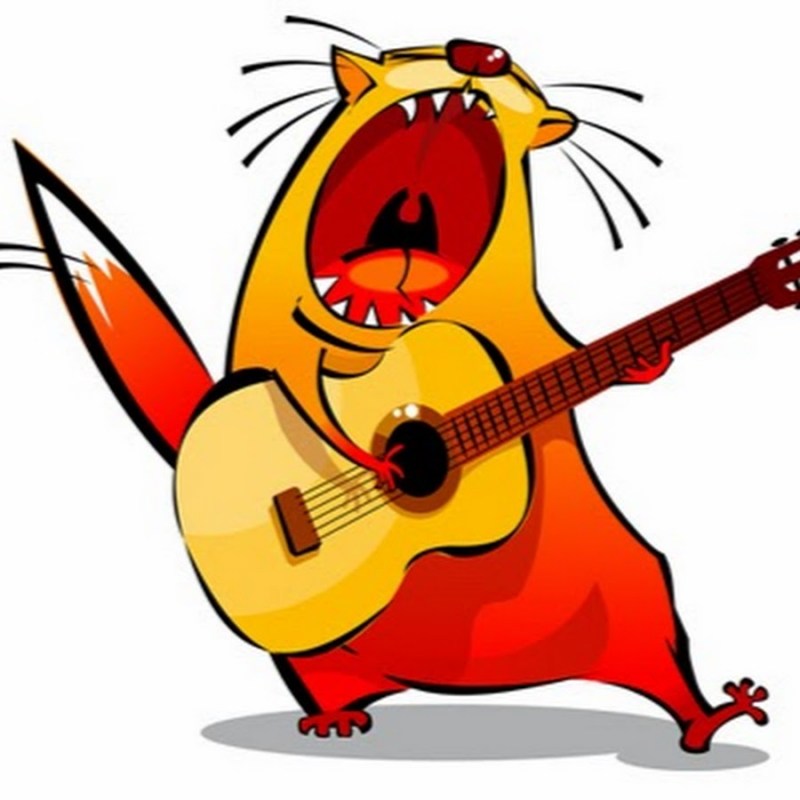 Кот с гитарой