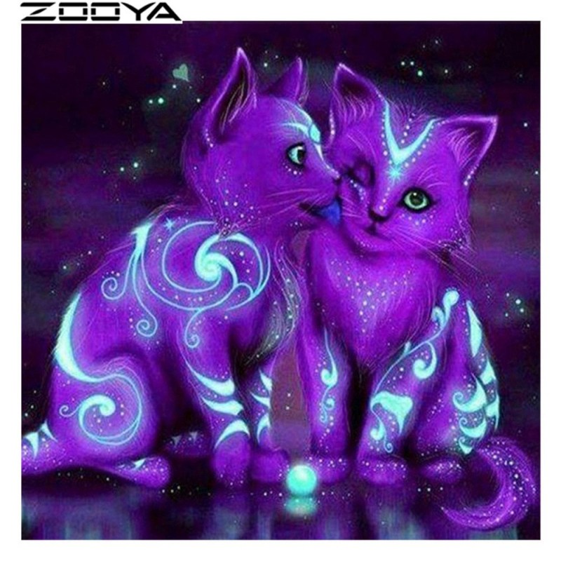 Фиолетовая кошка