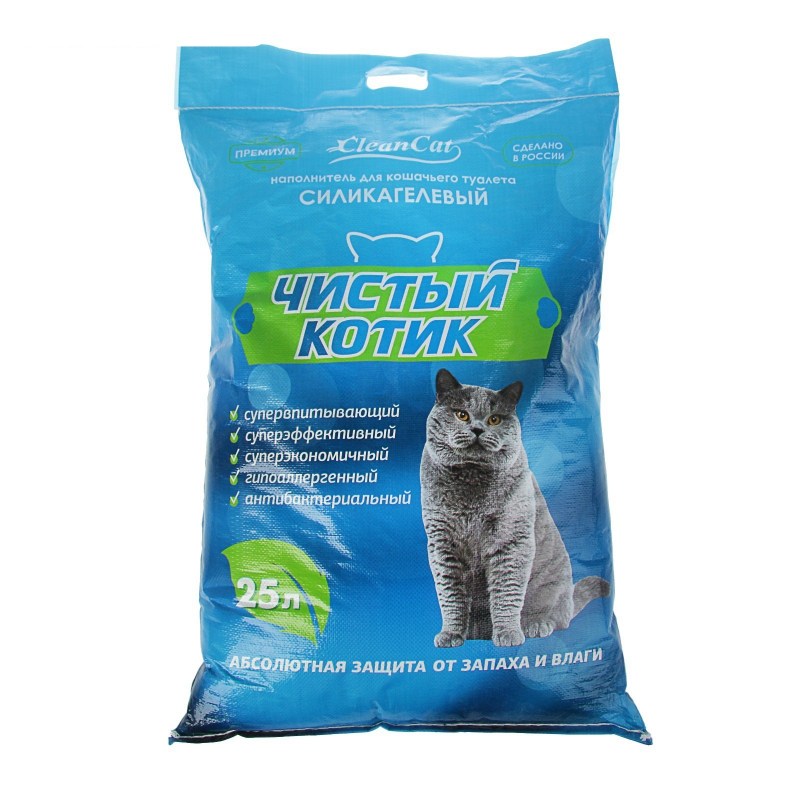 Наполнитель чистый котик силикагелевый 25 л