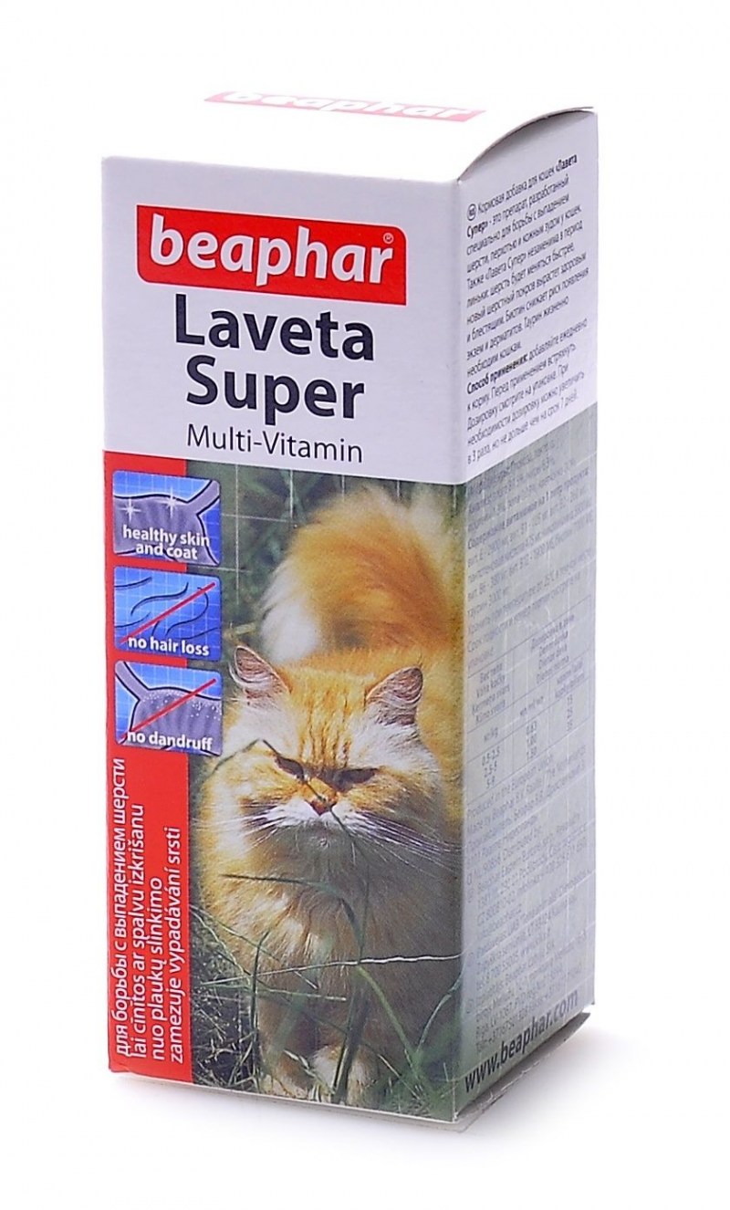 Витамины для кошек Beaphar Laveta super, 50 мл