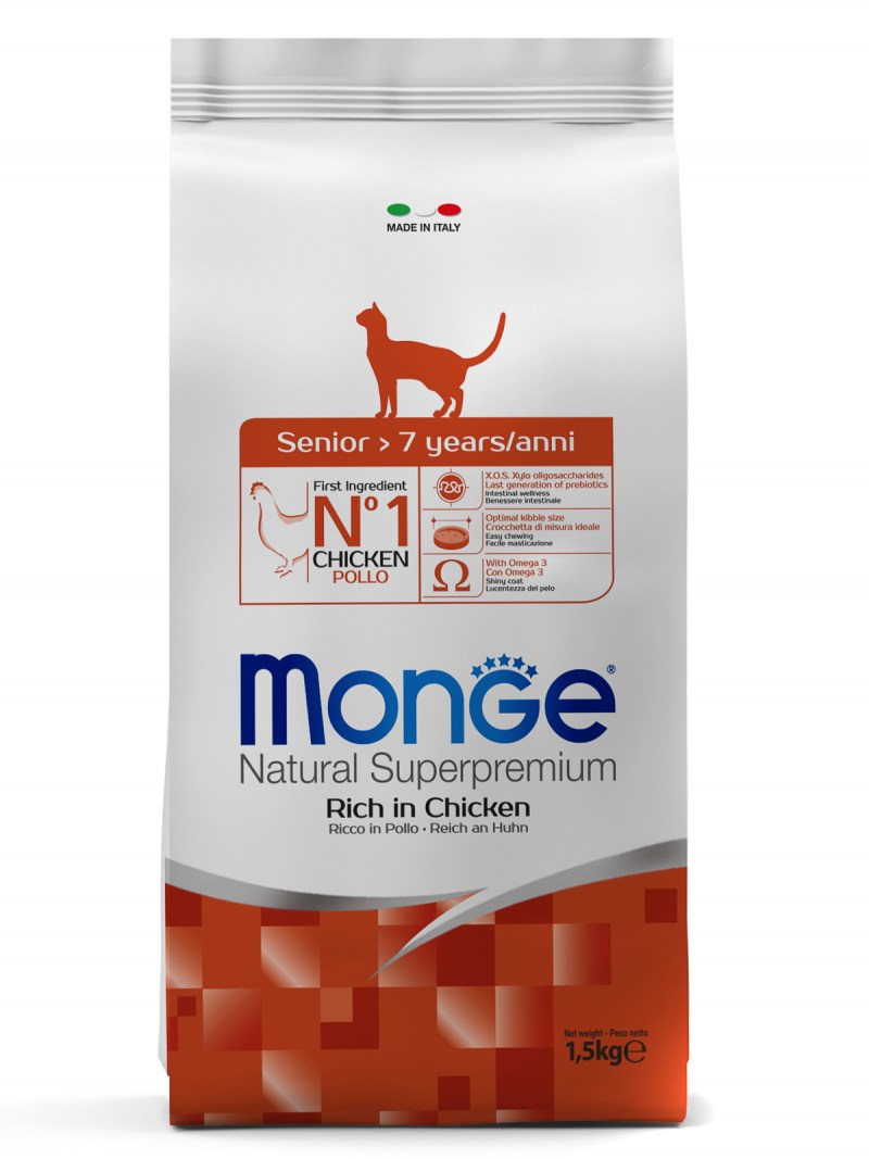 Сухой корм Monge Cat Daily line для взрослых кошек, из курицы 10 кг