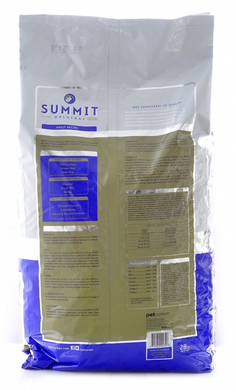 Summit Holistic корм для собак три вида мяса c цыпленком, лососем и ягненком