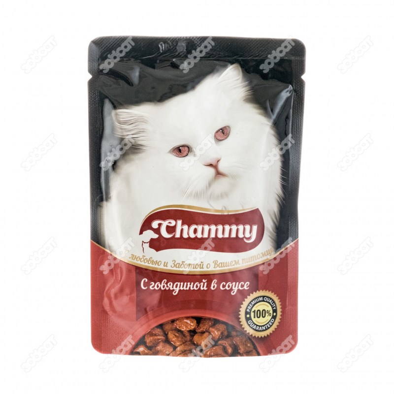 85 гр. Chammy корм для кошек 85г с говядиной. Корм для кошек Chammy 85гр пауч. Корм Чамми для кошек с говядиной в соусе 85гр. Корм с говядиной в соусе пауч 85 г.