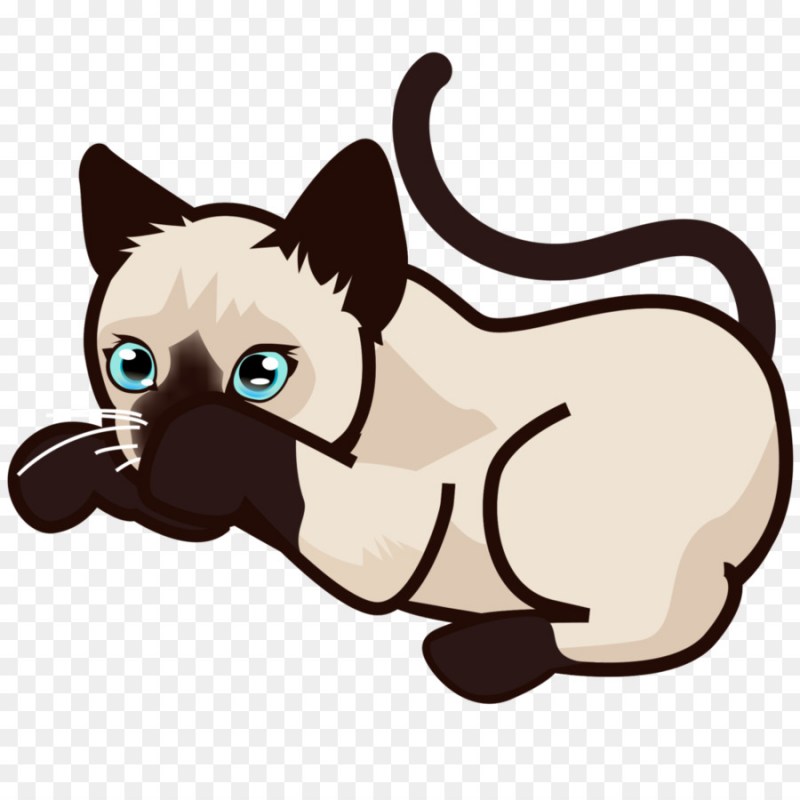 Мультяшный сиамский кот