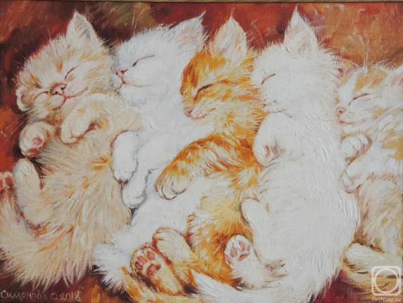 Спящий кот в живописи
