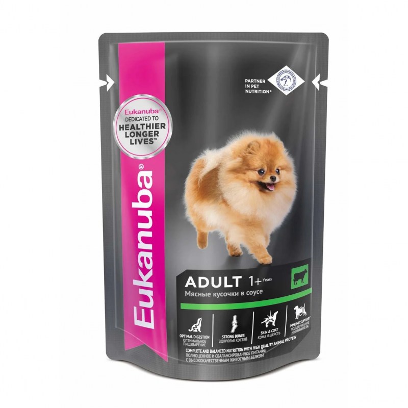 Eukanuba Adult all Breed Beef корм для собак говядина в соусе 100 гр