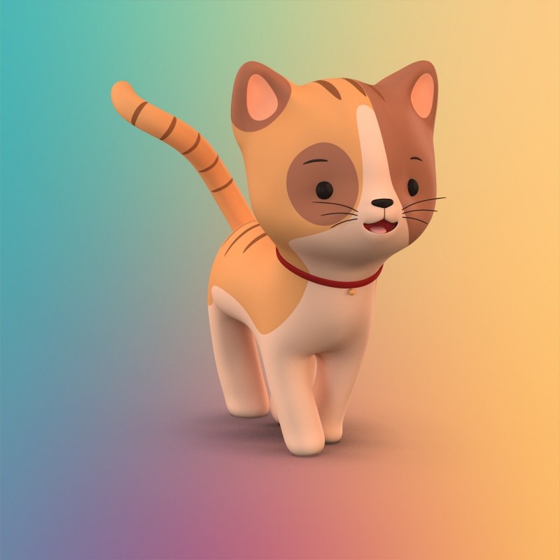 Кошка 3д