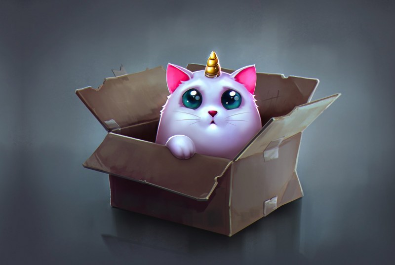 Котик из коробки