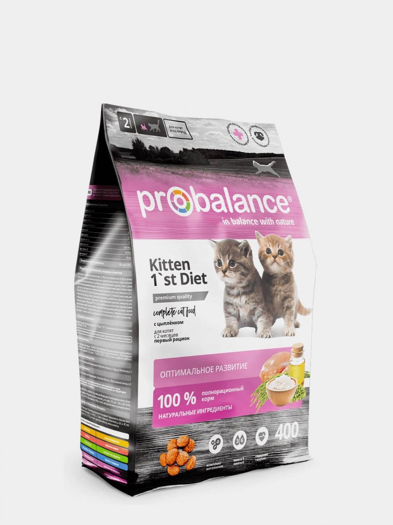 PROBALANCE 1'St Diet корм сухой д/котят с цыпленком, 400 гр