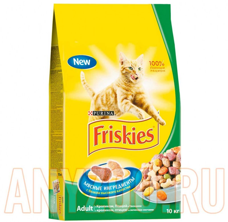 Корм для кошек friskies для стерилизованных кошек кролик овощи 300 г Пурина