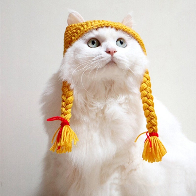 Вязаная грива для кота