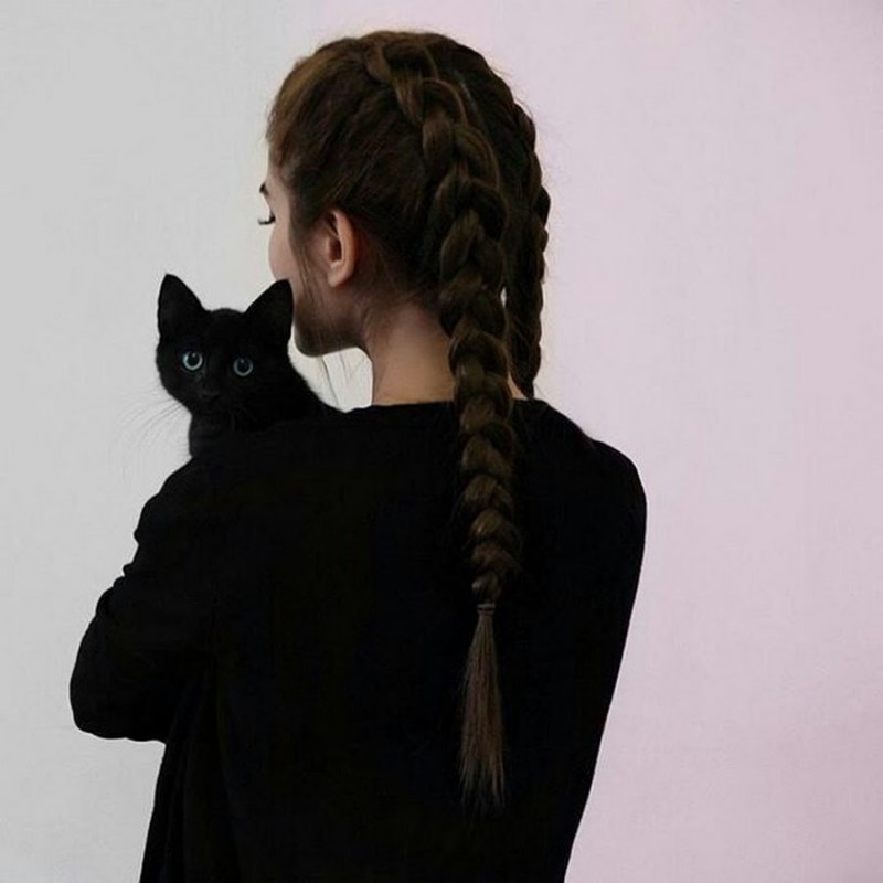 Топовые девушки с котом