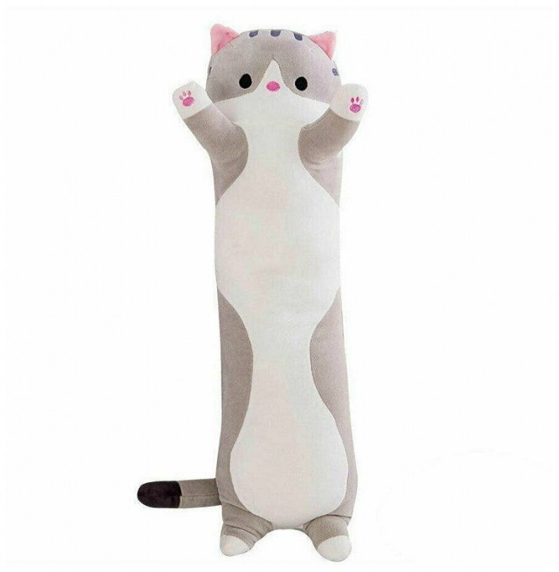 Игрушка подушка длинный кот 50 см