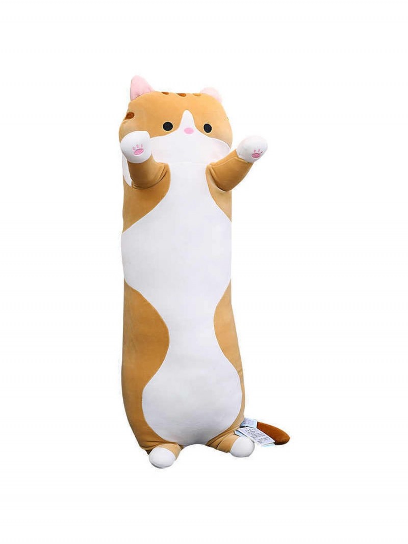 Мягкая игрушка подушка кот long Cat 65 см 5469 цвет серый