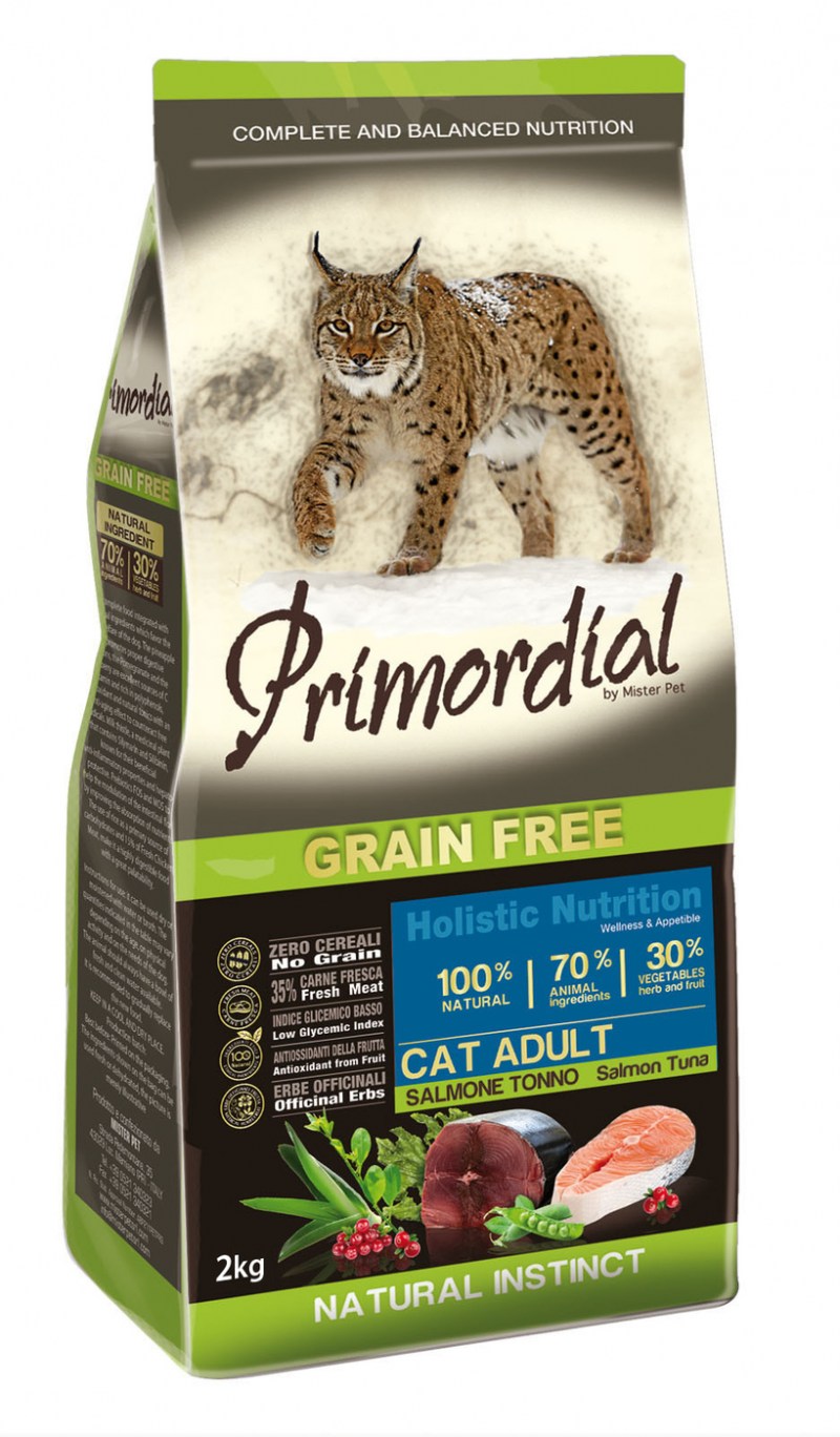 Корм для кошек Primordial (6 кг) Grain free Cat sterilizzato Turkey Farring