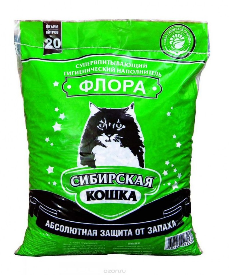 Наполнитель Лесной Сибирская кошка 20 кг