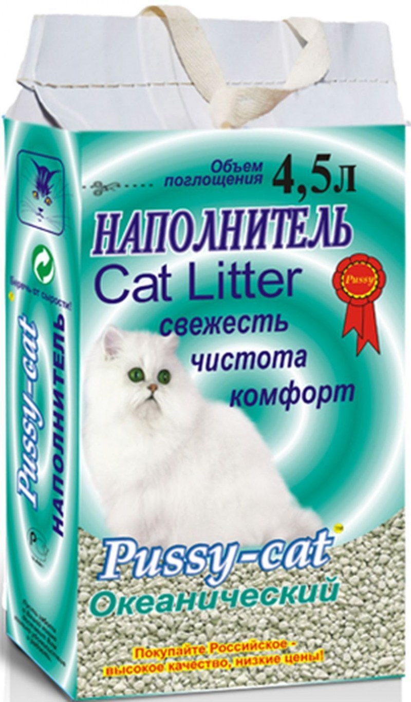 Впитывающий наполнитель pussy-Cat океанический 10 л