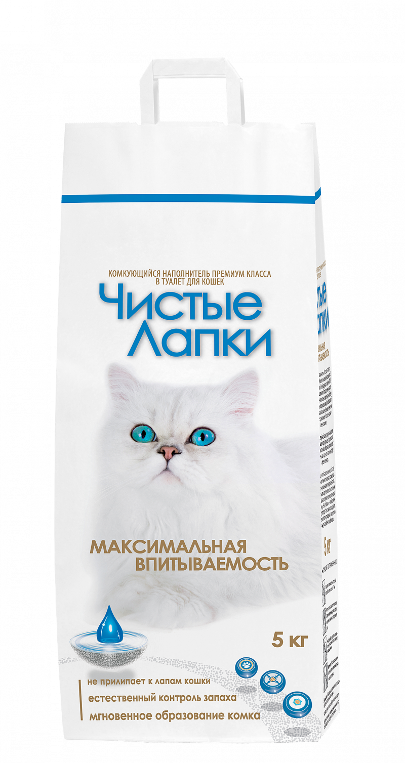Чистые лапки наполнитель комкующийся