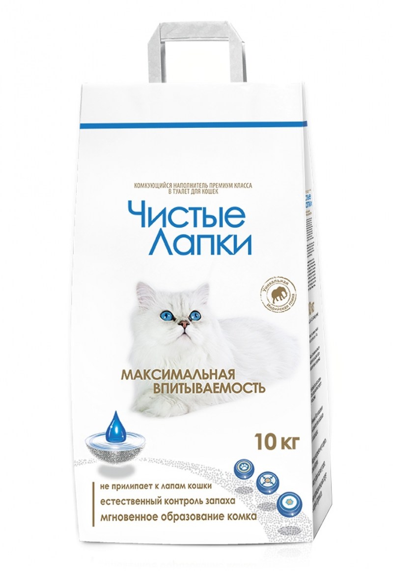 Чистые лапки наполнитель комкующийся