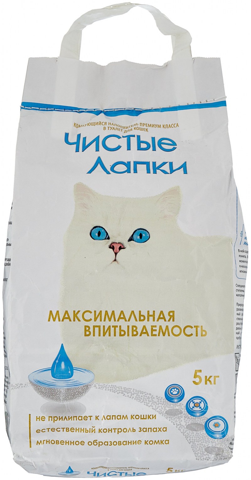Чистые лапки комкующийся 5 кг