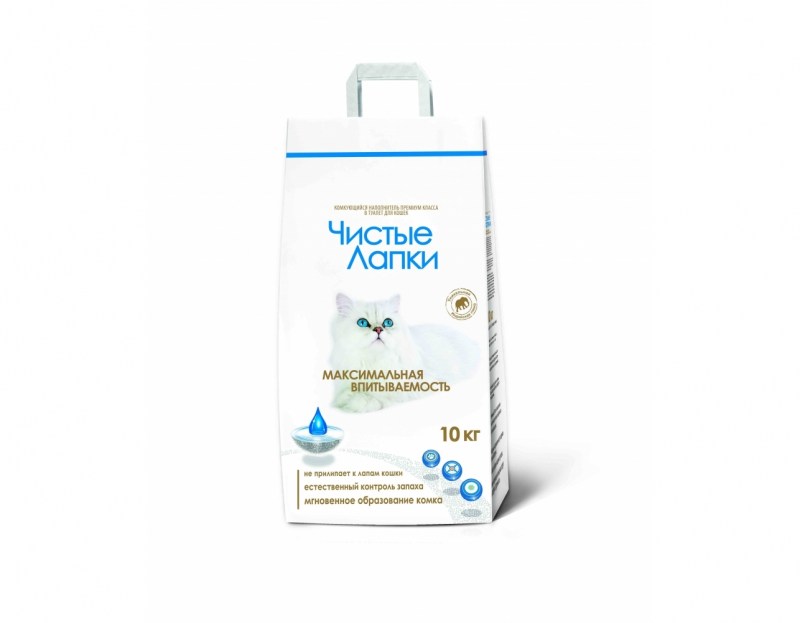 Чистые лапки комкующийся наполнитель(глина) 10л - 10 кг