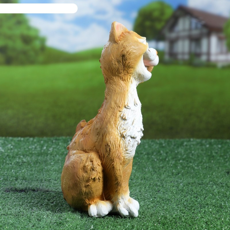 Садовая фигура рыжий кот