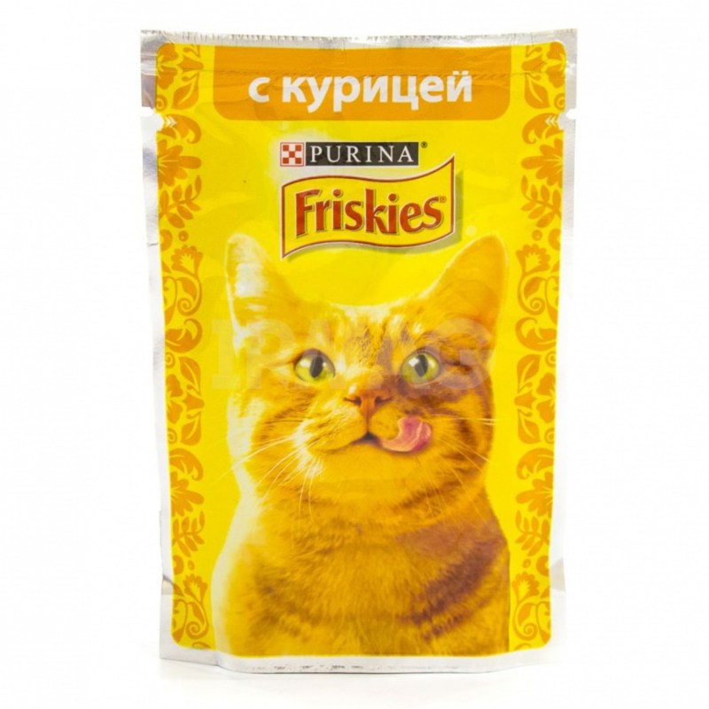Корм для кошек фрискис говядина 85гр