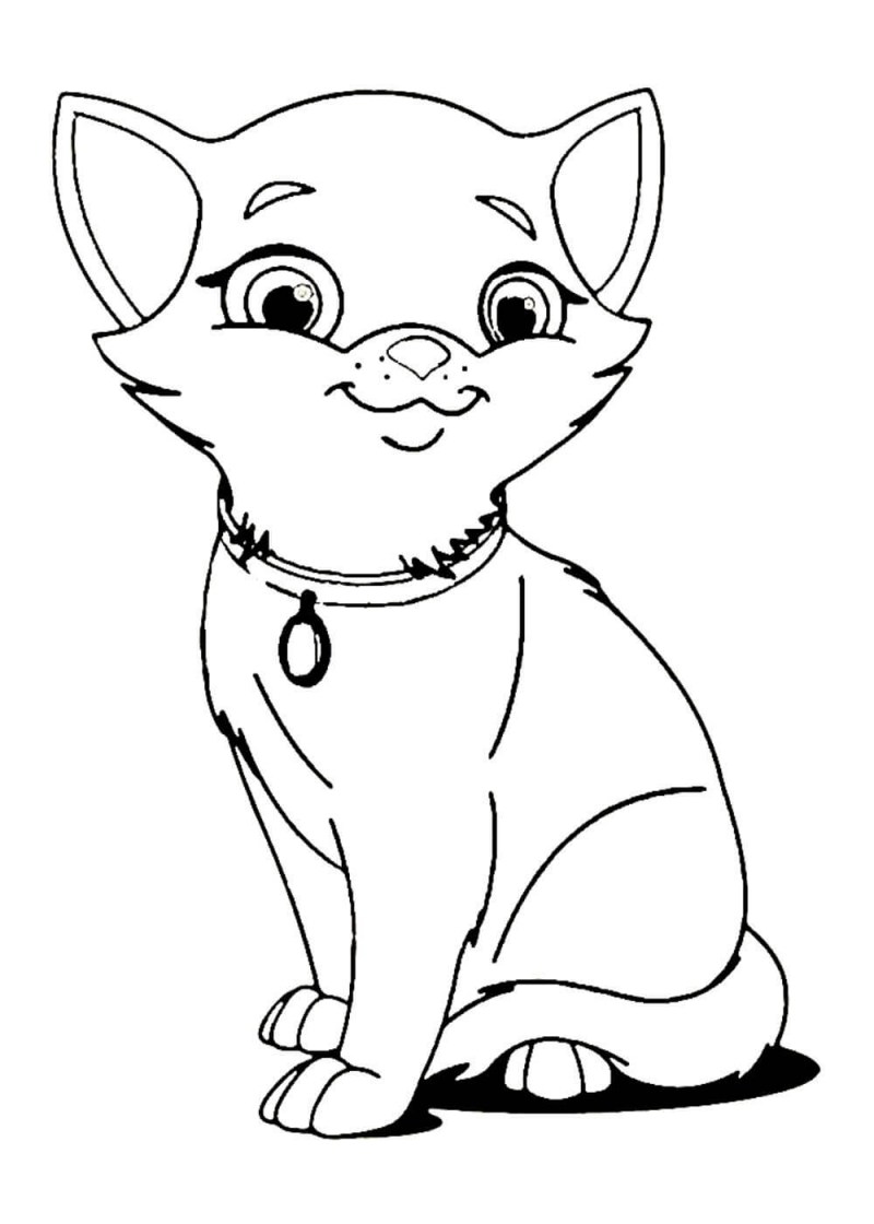 Кошки. Раскраска