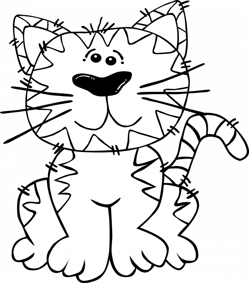 Картинка кота раскраска