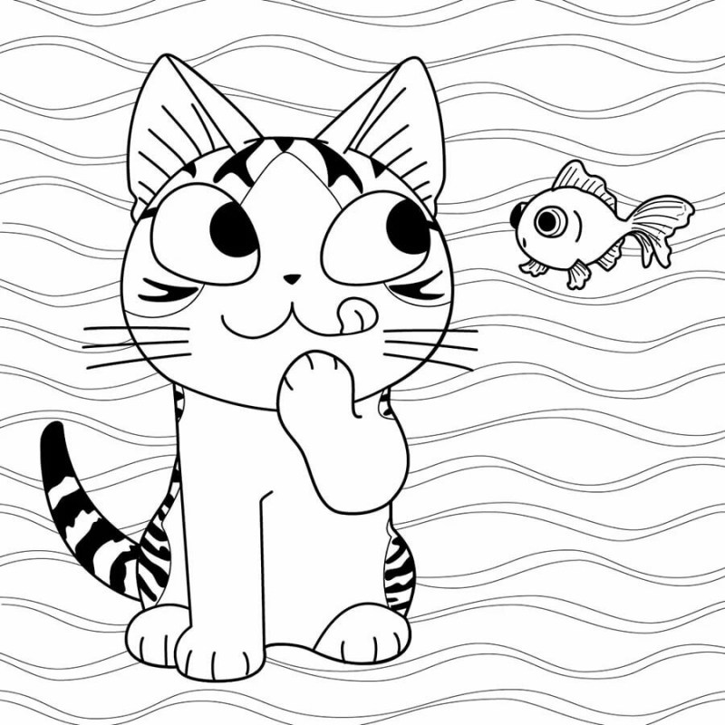 Котенок. Раскраска