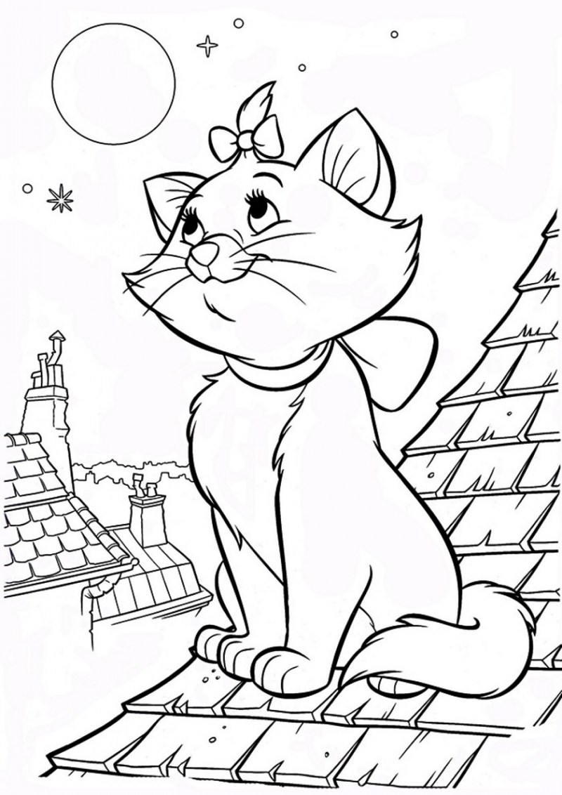 Кошки. Раскраска