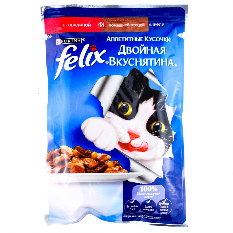 Корм для кошек Феликс говядина 85 г