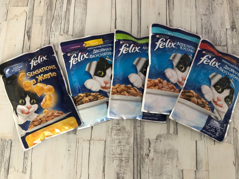 Корм для кошек Felix Sensations с курицей и с морковью 24шт. Х 85 Г