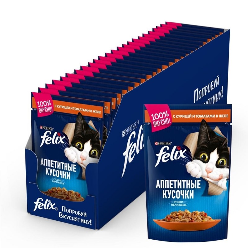 Влажный корм для кошек Felix