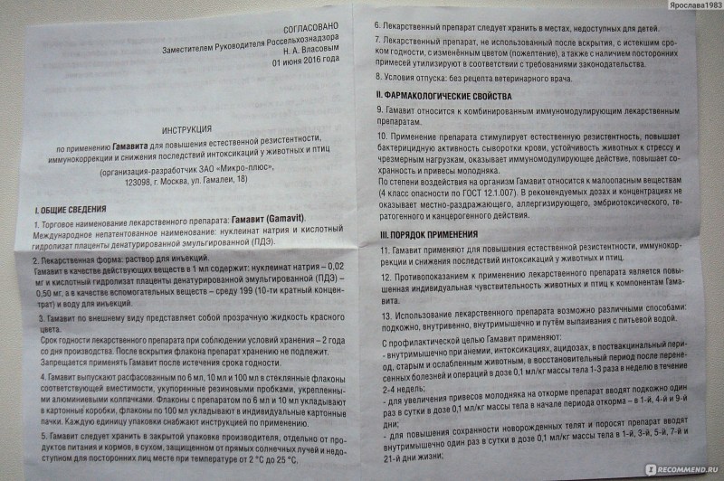 Гамавит витамины