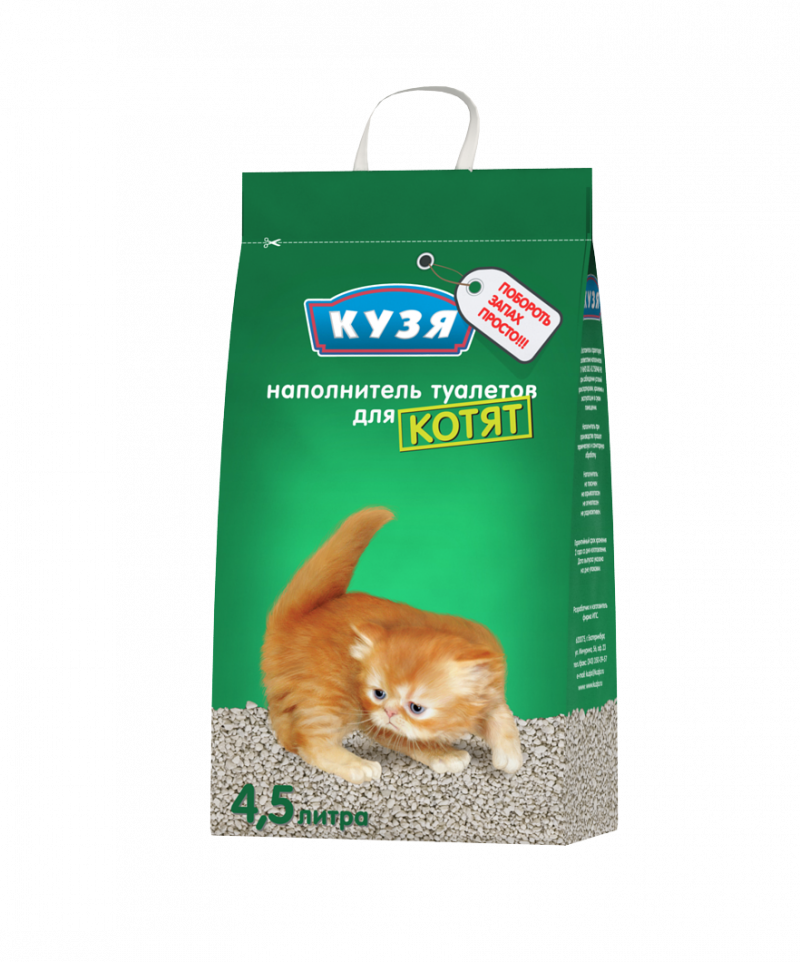Наполнитель Кузя д/котят 4,5л