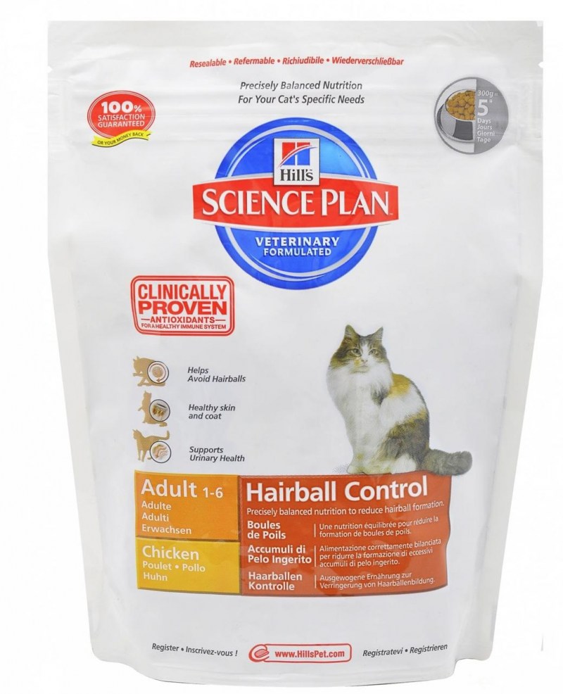Hill`s 1,5кг корм для кошек вывод шерсти Hairball Control