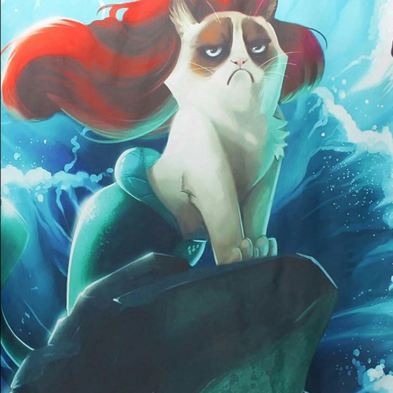 Конверт семья котов на море
